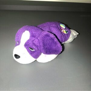 1998 Lisa Frank Fantastic Beans Buddies Beanie "Violet" Purple Dog Vintage